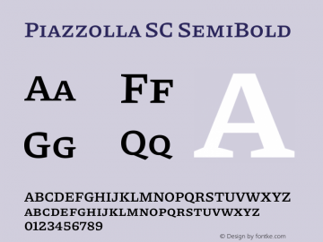 Piazzolla SC SemiBold Version 2.003图片样张