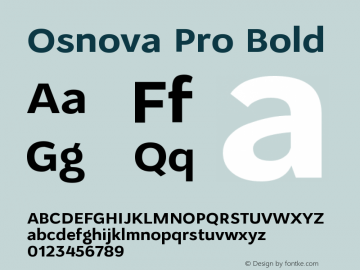 OsnovaPro-Bold Version 001.002图片样张