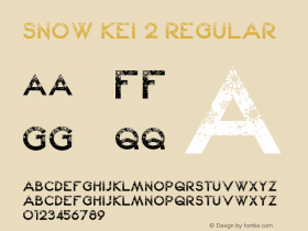 Snow Kei 2 Version 2.00;October 26, 2020;FontCreator 13.0.0.2683 64-bit Font Sample