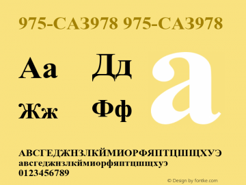 975-CAI978 975-CAI978 975-CAI978 Font Sample