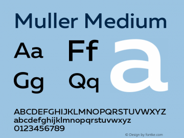 MullerMedium Version 1.0 Font Sample