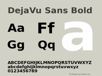 DejaVu Sans Bold Version 2.37图片样张