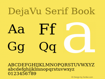 DejaVu Serif Version 2.37图片样张