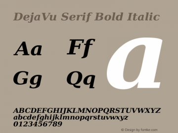 DejaVu Serif Bold Italic Version 2.37图片样张
