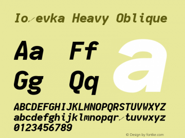 Iosevka Heavy Oblique 1.13.3; ttfautohint (v1.8.1)图片样张