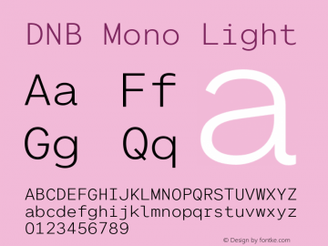 DNB Mono Light 20.032图片样张