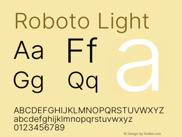 Roboto Light Version 3.018;git-588b23468图片样张