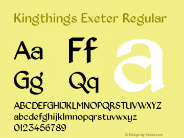 Kingthings Exeter Regular 1.0 Font Sample