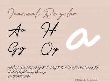 Innocent Version 1.065;Fontself Maker 3.5.4 Font Sample