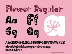 FlowerRegular Version 1.005;Fontself Maker 3.5.4图片样张