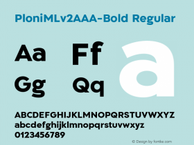 Ploni ML v2 AAA W05 Bold Version 2.00 Font Sample