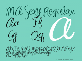 MA Sexy Regular 1.00 September 9, 2003 Font Sample