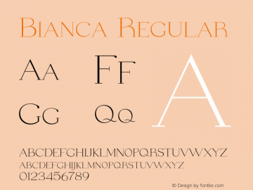 Bianca Version 1.016;Fontself Maker 3.5.4 Font Sample