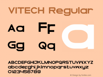 VITECH Version 1.00;April 20, 2021;FontCreator 13.0.0.2683 32-bit Font Sample