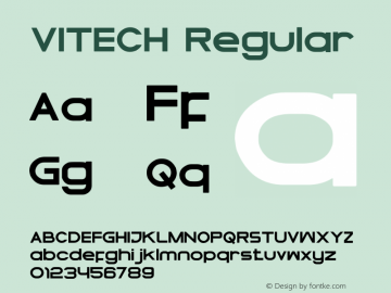 VITECH Version 1.00;April 20, 2021;FontCreator 13.0.0.2683 32-bit Font Sample