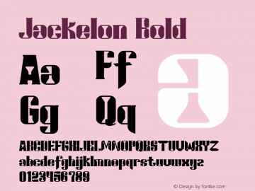 Jackelon Bold Version 1.004;Fontself Maker 3.5.4 Font Sample