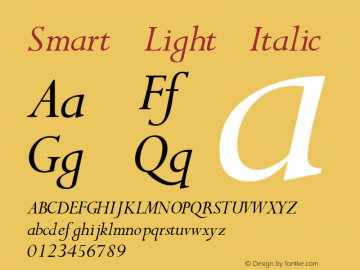 Smart Light Italic Unknown图片样张