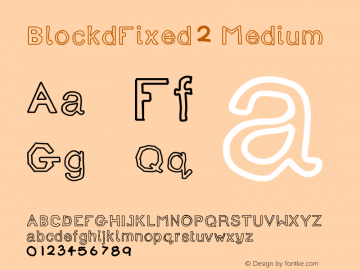 BlockdFixed2 Medium Version 001.000 Font Sample