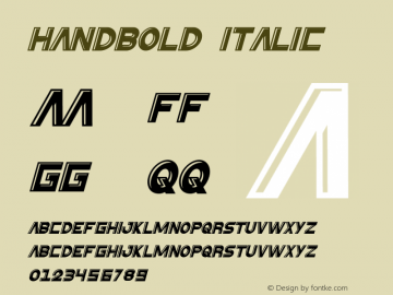 Handbold Italic Version 1.004;Fontself Maker 3.5.4图片样张