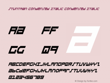 Stuntman Condensed Italic Condensed Italic 2图片样张