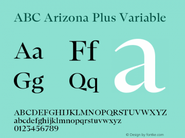 ABC Arizona Plus Variable Version 1.000图片样张