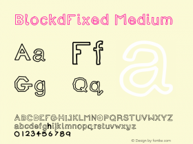 BlockdFixed Medium Version 001.000 Font Sample