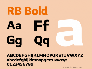 RB Bold Version 1.000;PS 001.000;hotconv 1.0.70;makeotf.lib2.5.58329 Font Sample