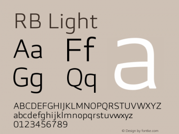 RB Light Version 1.000;PS 001.000;hotconv 1.0.70;makeotf.lib2.5.58329图片样张