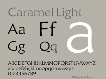 Caramel-Light 6.000 Font Sample