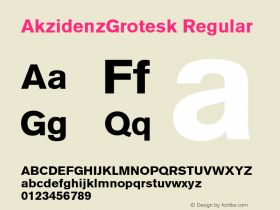 AkzidenzGrotesk-Black 001.000 Font Sample