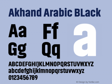 Akhand Arabic BLack Version 1.000 Font Sample