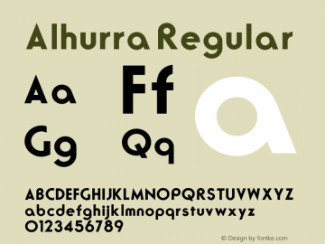 Alhurra Version 1.00 Font Sample
