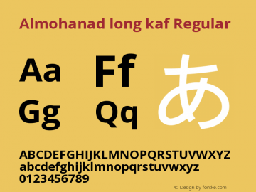 Almohanad long kaf Version 1.00;May 10, 2018;FontCreator 11.0.0.2412 64-bit Font Sample