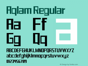 Aqlam Corner Bold Version 1.00;December 30, 2020;FontCreator 13.0.0.2683 32-bit Font Sample