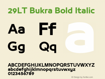 arbfonts.com- Bukra Bold Italic Version 1.029 August 15, 2014 Font Sample