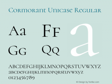 CormorantUnicase-Regular Version 3.002;PS 003.002;hotconv 1.0.88;makeotf.lib2.5.64775图片样张