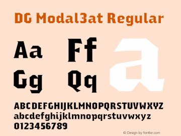 DG Modal3at Version 1.00;February 16, 2021;FontCreator 12.0.0.2563 64-bit图片样张