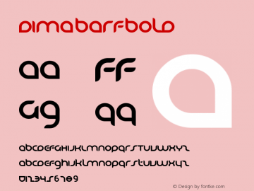 Dima Barf Bold Version 1.002;November 13, 2018;FontCreator 11.5.0.2427 64-bit图片样张