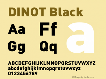 DINOT-Black Version 7.460;PS 7.046;hotconv 1.0.38图片样张