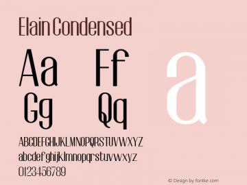 Elain Condensed Version 1.000图片样张