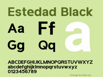 Estedad Black Version 2.1 ; ttfautohint (v1.8.1)图片样张