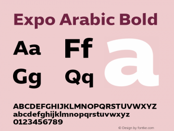 ExpoArabic-Bold Version 1.002;PS 001.002;hotconv 1.0.88;makeotf.lib2.5.64775图片样张