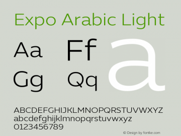 ExpoArabic-Light Version 1.002;PS 001.002;hotconv 1.0.88;makeotf.lib2.5.64775 Font Sample