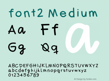 font2 Medium Version 001.000 Font Sample