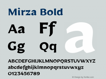 Mirza Bold Version 1.000 Font Sample