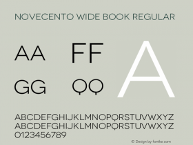 Novecento WideBook Version 1.00 Font Sample