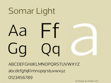 Somar Light Version 1.000;hotconv 1.0.109;makeotfexe 2.5.65596图片样张