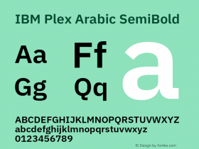 IBM Plex Arabic SemiBold Version 1.0图片样张