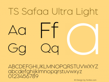 TS Safaa Ultra Light Version 1.000;hotconv 1.0.109;makeotfexe 2.5.65596图片样张