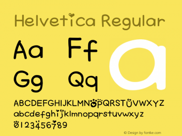 Helvetica Regular Unknown图片样张